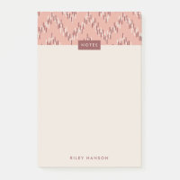 Dashing Boho Ikat Zig Zag Muster Post-It - Red -