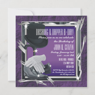Dashing Custom 5.25 x 5.25 Einladungen - Violett