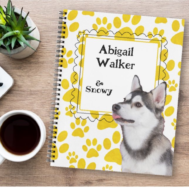 Dashing Dog/Pet Paws Personalisiertes SpiralNotebo Notizbuch (Von Creator hochgeladen)