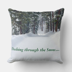 Dashing durch das Schneekissen Kissen