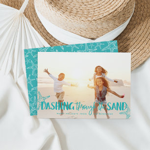 Dashing durch die Erde Fotokarte für den Urlaub Feiertagskarte