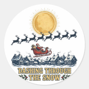Dashing Through The Snow Aufkleber