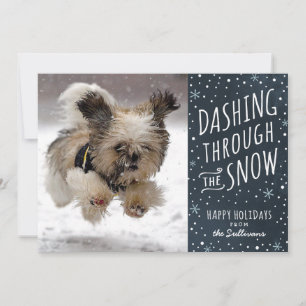 Dashing Through the Snow Holiday Pet Card Feiertagskarte