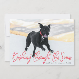 Dashing Through The Snow   Weihnachtskarte für Hau Feiertagskarte