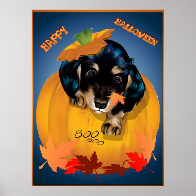 Dashund Halloween - Boo Poster (Vorne)