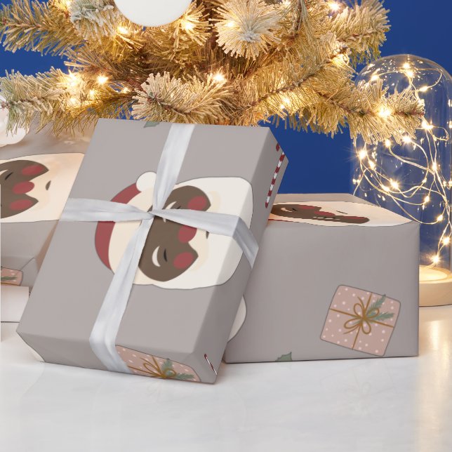 Dass Melanin Tho® Black Santa Vintage Umhüllung Geschenkpapier (Feiertage)