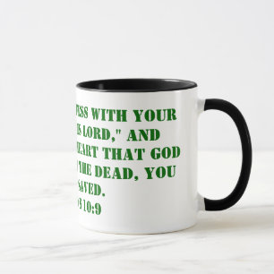 Dass, wenn Sie mit Ihrem Mund bekennen, "Jesus… Tasse