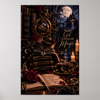 Dasselbe Mädchen, andere Magie | Gothic Schwarze K Poster
