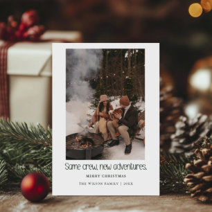 Dasselbe Team, neue Abenteuer, Weihnachts-Fotokart Einladung