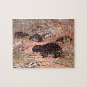 Dassie-Ratten von CE Swan, Vintage Wilde Tier-Ratt Puzzle
