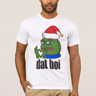 Dat Boi Funny Face mit Weihnachtshut Hier kommt T-Shirt