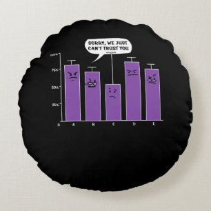 Data Analysis Science Geek Nerd Joke Rundes Kissen