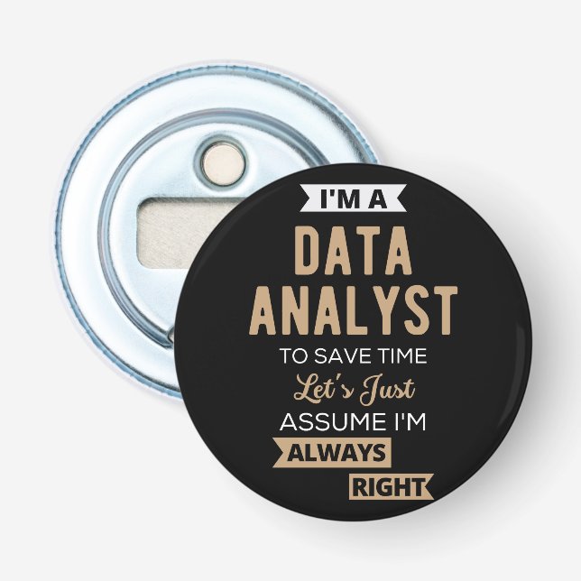 Data Analyst Flaschenöffner (Vorderseite)