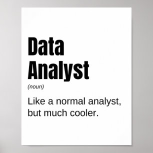 Data Analyst Funny Data Enthusiast Sprichwort Poster