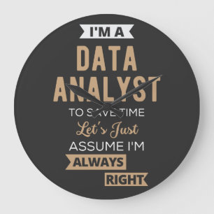 Data Analyst Große Wanduhr