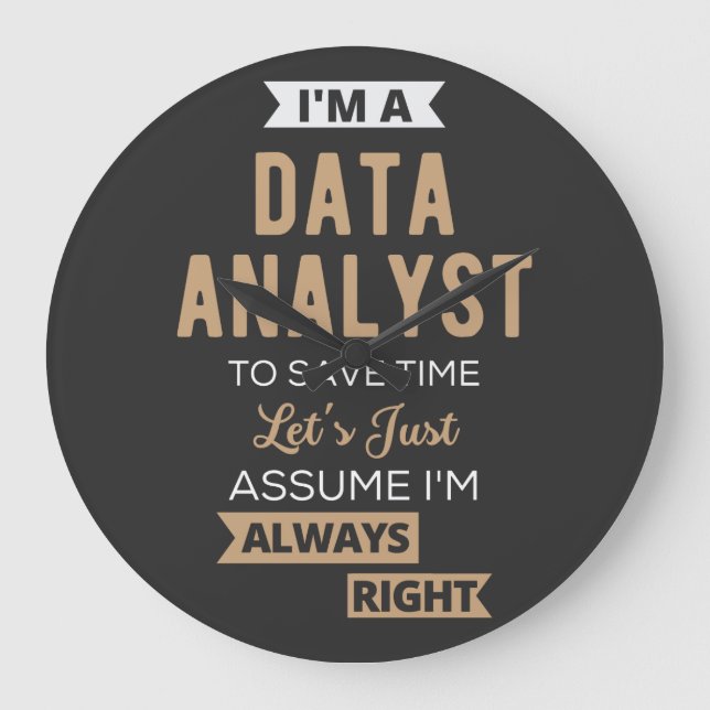 Data Analyst Große Wanduhr (Vorderseite)