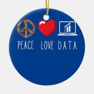 Data Analyst Liebt Frieden Data Science Analyst Keramik Ornament