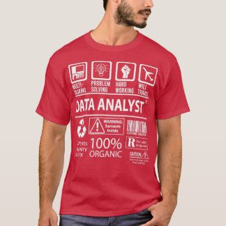 Data Analyst MultiTasking Certified Job Gift Item T-Shirt