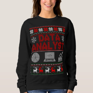 Data Analyst Off Shoulder Weihnachts Ugly Sweater Sweatshirt