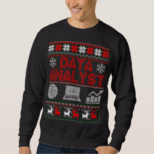 Data Analyst Off Shoulder Weihnachts Ugly Sweater Sweatshirt