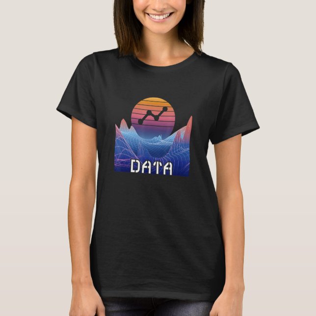 Data Analyst Space Landscape Software Engineer Dat T-Shirt (Vorderseite)