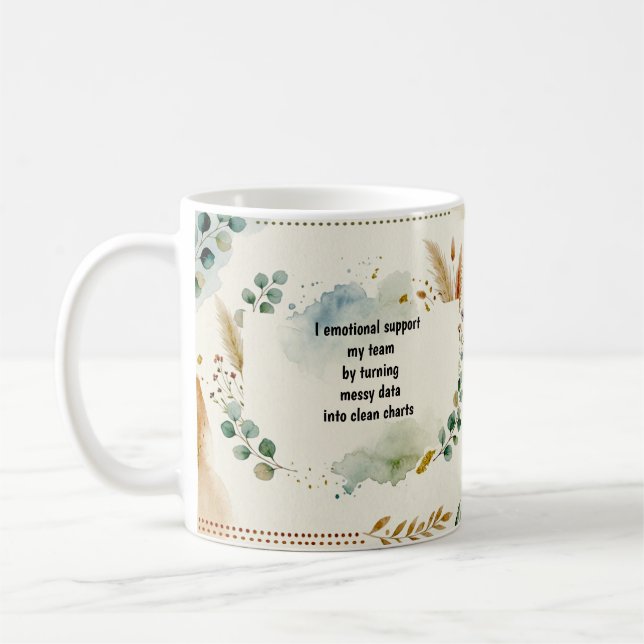 Data-Analyst-Tasse Unordentliche Daten Saubere Dia Kaffeetasse (Links)
