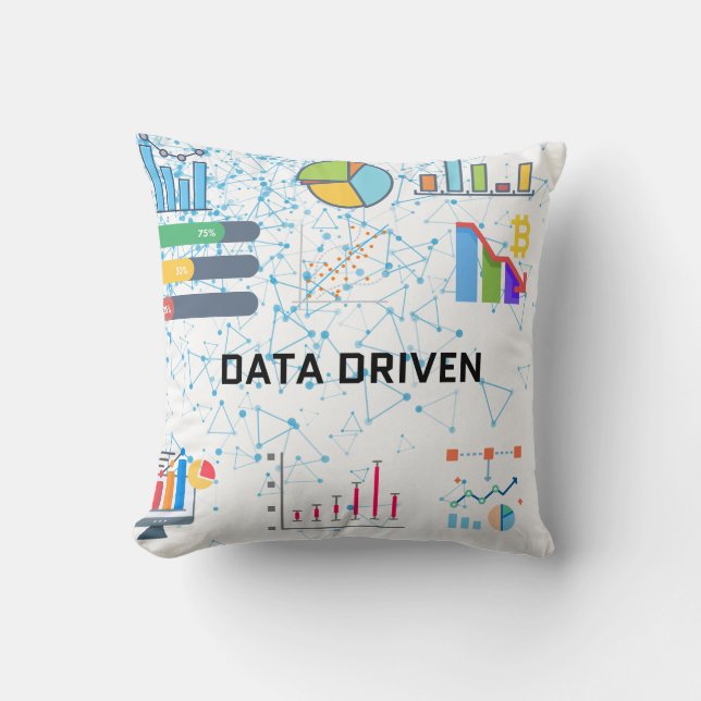 Data Driven Analytics Throw Pillow Kissen (Vorderseite)
