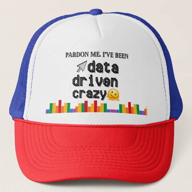 Data Driven Crazy Trucker Cap Truckerkappe (Vorderseite)