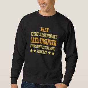 Data Engineer Job Titel Mitarbeiter Lustiger Arbei Sweatshirt