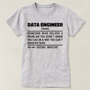 Data Engineer Noun Cool Computing Specialist Funny T-Shirt