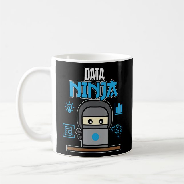 Data Ninja Data Analyst Scientist Informatik Kaffeetasse (Links)