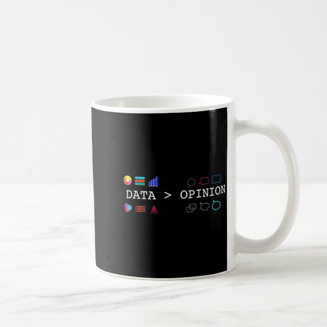 Data Science und Statistik Daten sind größer als T Kaffeetasse (Rechts)