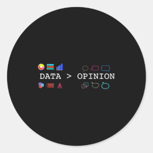 Data Science und Statistik Daten sind größer als T Runder Aufkleber