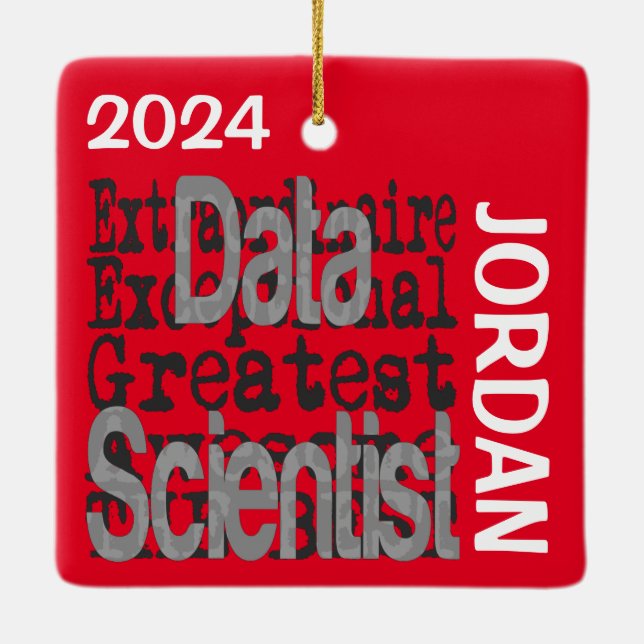 Data Scientist Extraordinaire CUSTOM Keramikornament (Rückseite)