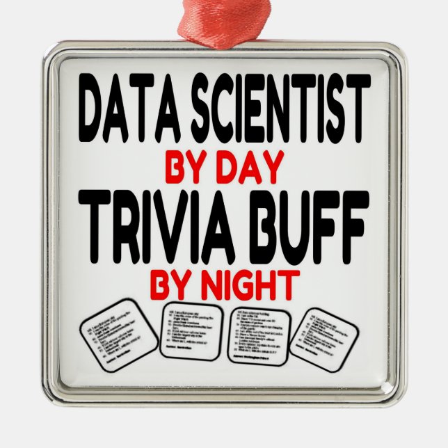 Data Scientist Lieben Trivia Ornament Aus Metall (Vorne)