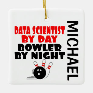 Data Scientists Lieben Bowling CUSTOM Keramikornament