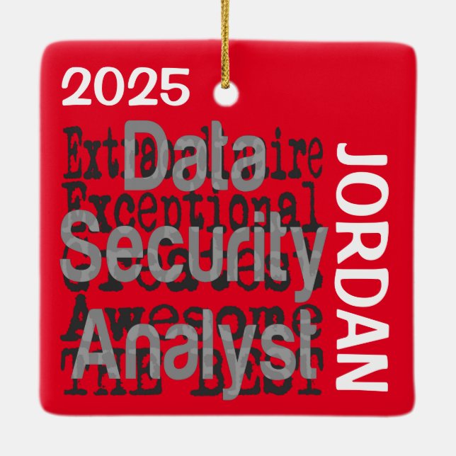 Data Security Analyst Extraordinaire CUSTOM Keramikornament (Rückseite)