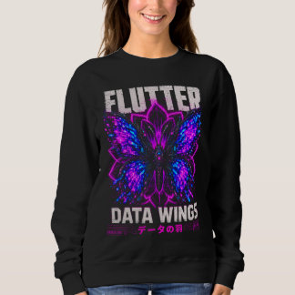 Data Wings Illustration – Digitaler Schmetterling Sweatshirt