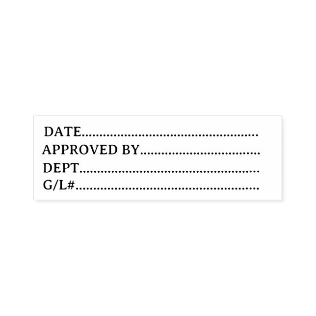 Date Approved By Dept General Ledger Business  Permastempel (Design)