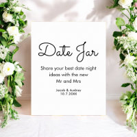 Date Jar Schwarz-weiß Polterabend Poster