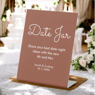Date Jar Terracotta Polterabend Sockelschild