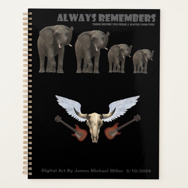 Date journal von James Michael Miller Planer (Vorderseite)