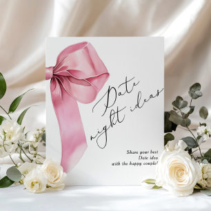 Date Nacht Ideen Pink Bow Sie bindet den Knoten Poster