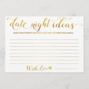 Date Night Cards für Bride Groom Brautparty Einladung
