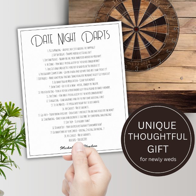 Date Night Darts Fun Thoughful Einziges Geschenk Poster (Von Creator hochgeladen)