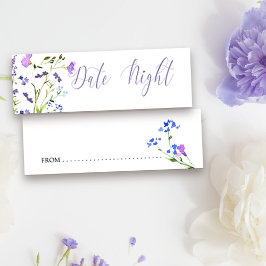 Date Night Ideale Lila Wildblume Ratgeber Karte