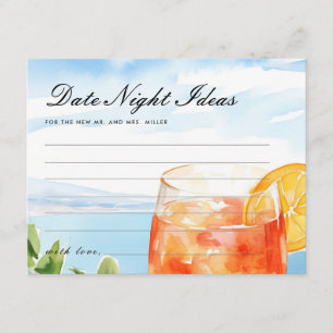 Date Night Ideas Aperol Spritz Brautparty Begleitkarte