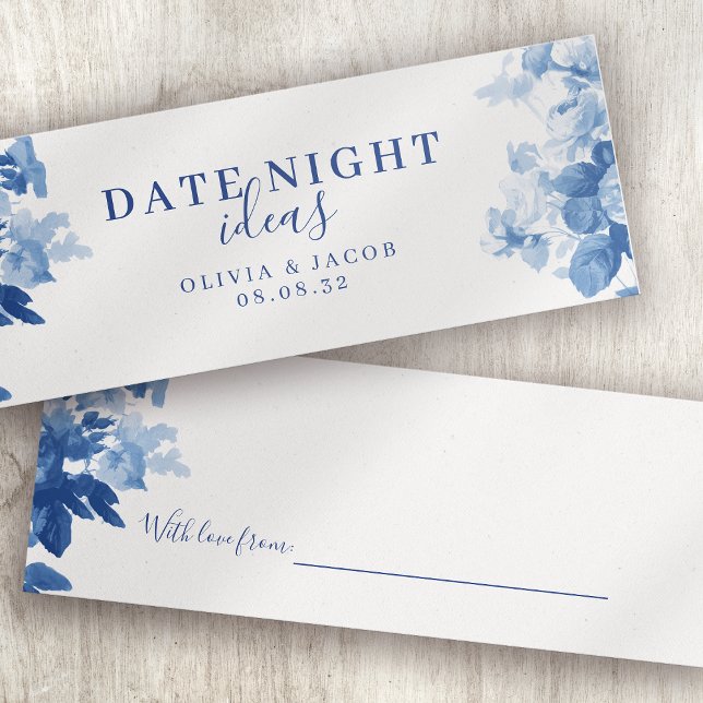 Date Night Ideas Blue Floral Brautparty Hochzeit (Von Creator hochgeladen)