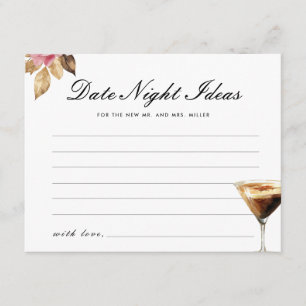 Date Night Ideas Liebe ist Brautparty brauen Begleitkarte