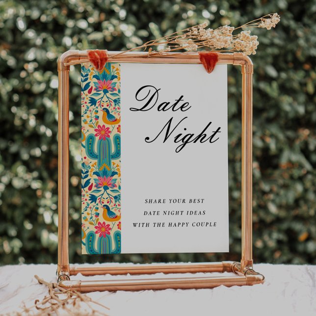 Date Night Ideas Mexican Fiesta Brautparty Sign Poster (Von Creator hochgeladen)